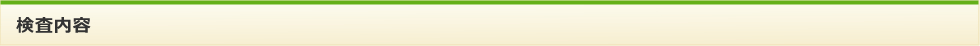 検査内容 検査内容